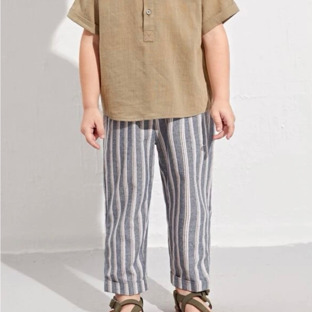 Boys Striped Pocket Pants (6Y)